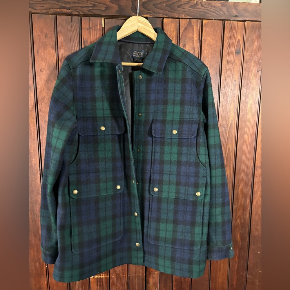 Pendleton NWT Wool Classic Tartan Traditional Women’s Equestrian Chore Coat XL - Picture 15 of 16